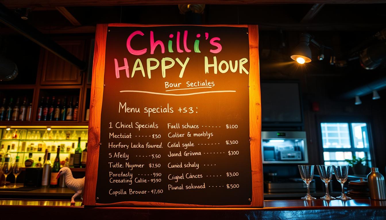Chili's Happy Hour Menu with Prices
