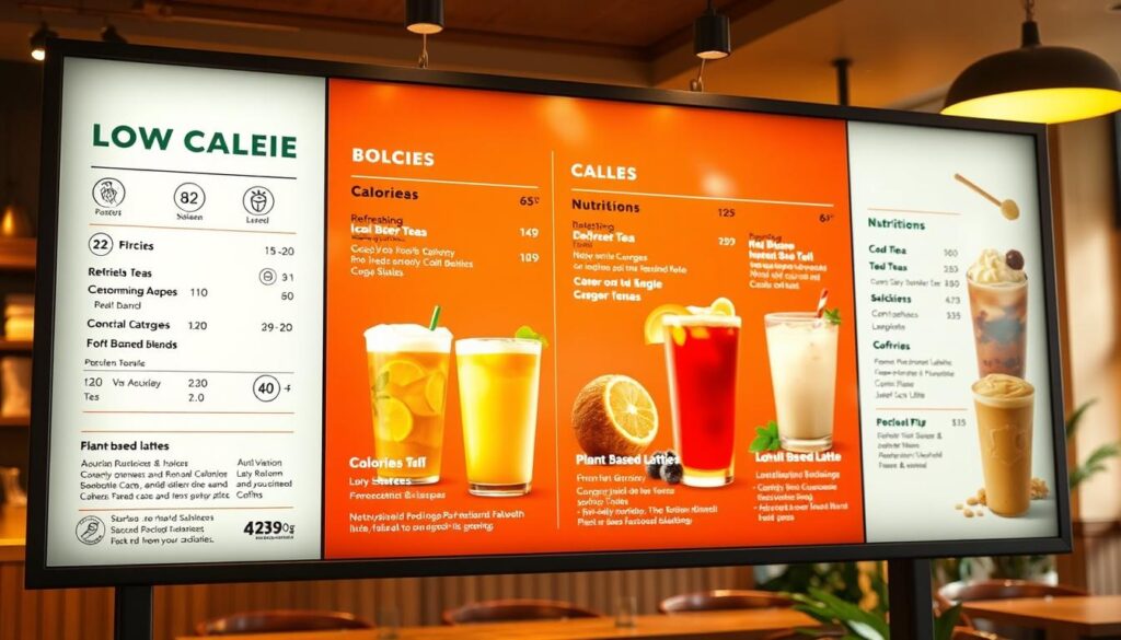 Starbucks Drinks Menu Low-Calorie Options