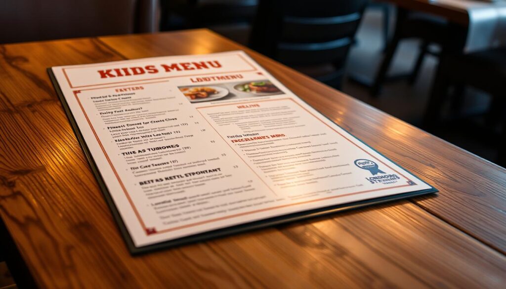 LongHorn Steakhouse Kids Menu Nutrition