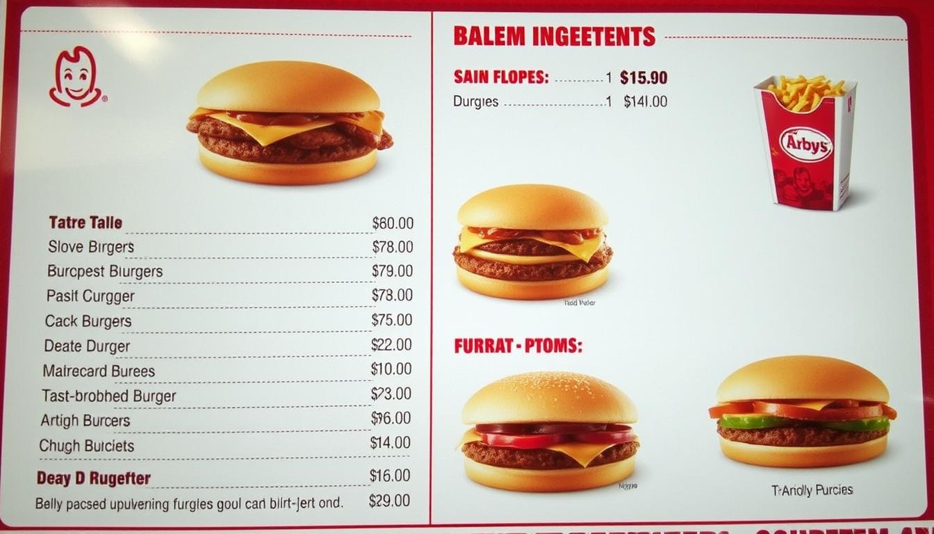 arby's menu calories