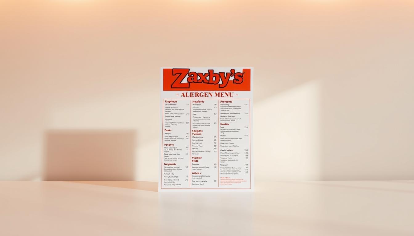 zaxby's allergen menu